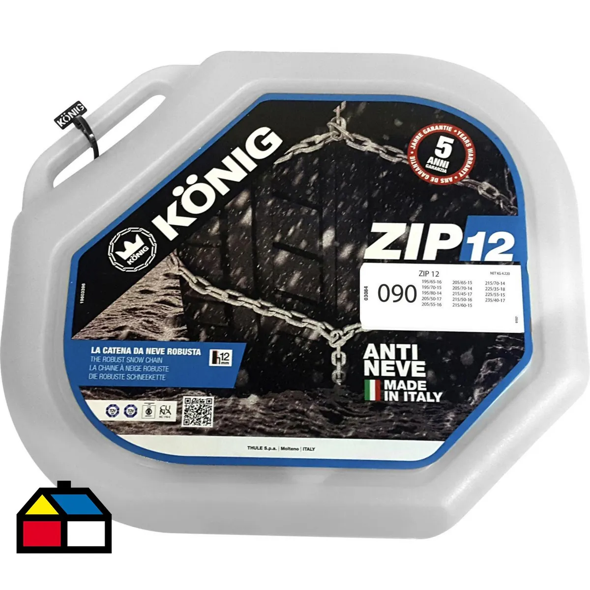 KONIG - Cadena Para Nieve Metal Para Aros 14, 15, 16, 17 y 18