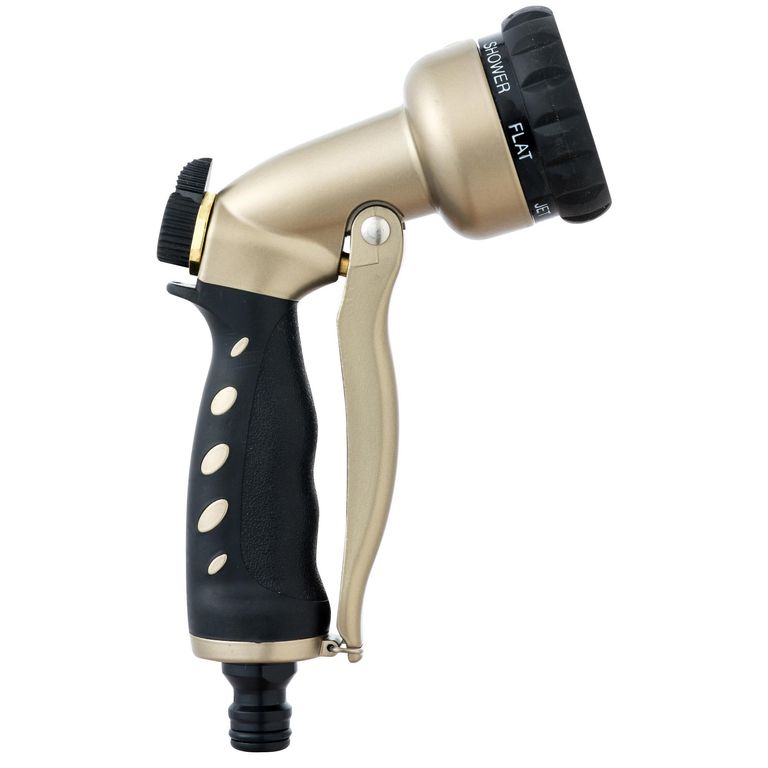 Pistola de riego multifuncional 3/4" de titanio
