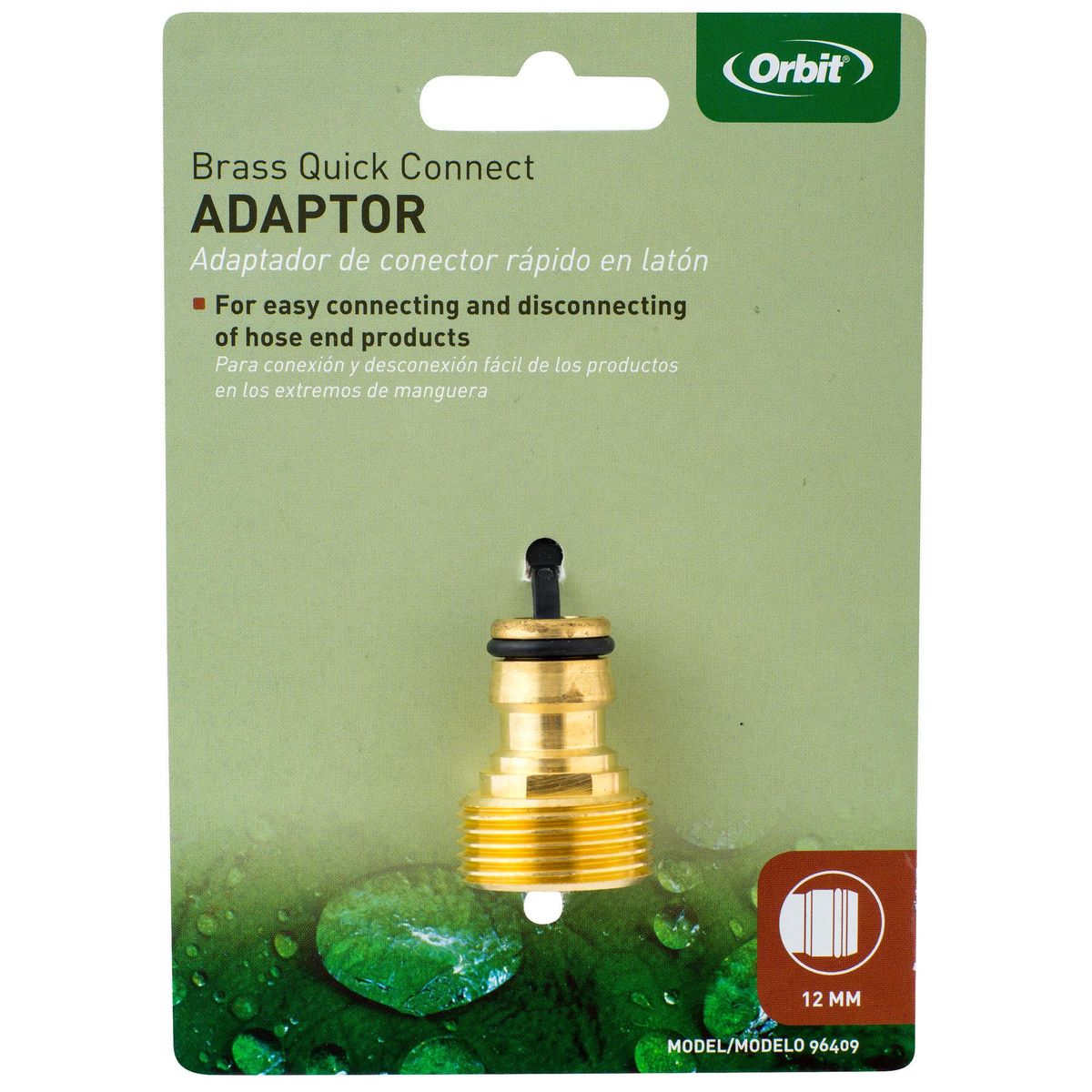 ORBIT - Conector para manguera 1/2" de bronce