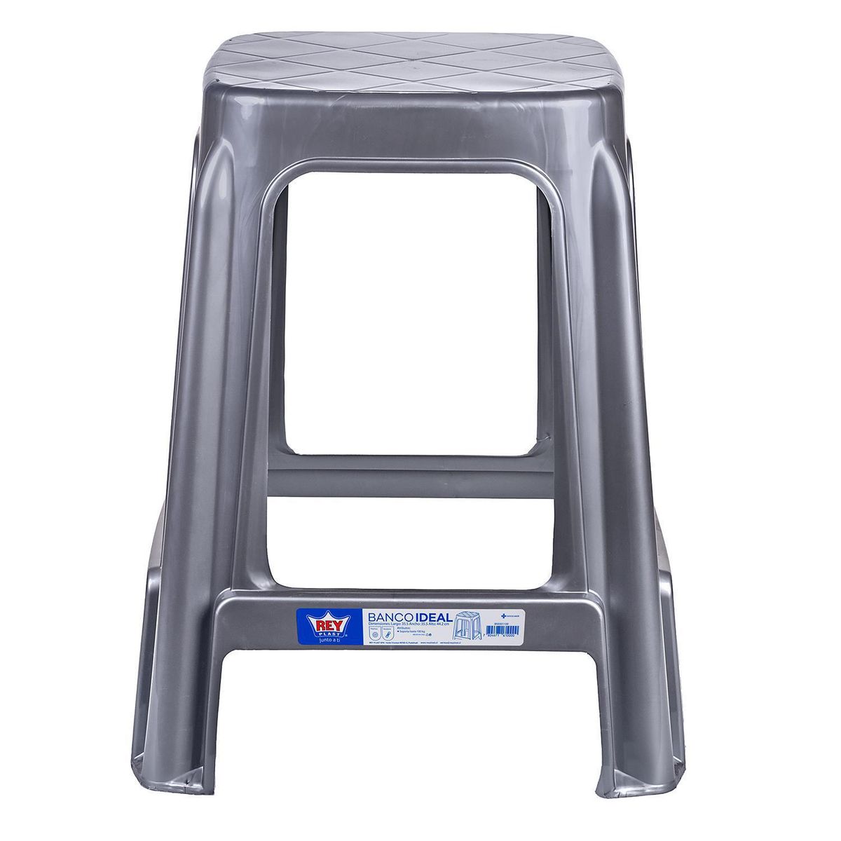 REYPLAST - Banco de Colores Negro/Gris