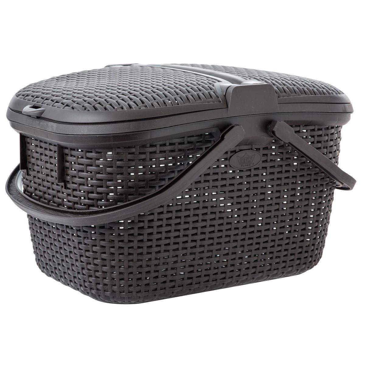 REYPLAST - Canasta ratán 36.4x29.1x47 cm 49.8 l Marron