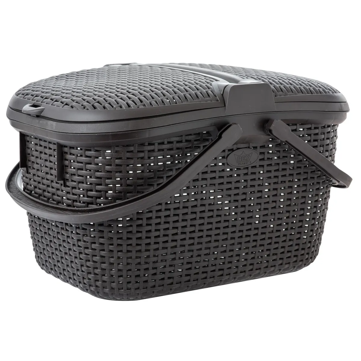 REYPLAST - Canasta ratán 36.4x29.1x47 cm 49.8 l Marron