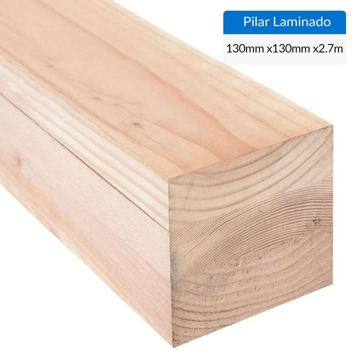 GENERICO - Pilar Laminado pino Oregón finger 130 x 130 mm x 2,70 m