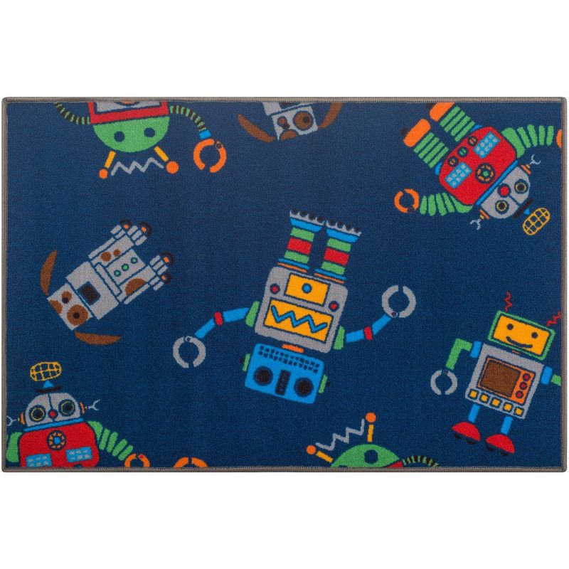 JUST HOME COLLECTION - Alfombra Interactiva Niño 80x120 cm Azul