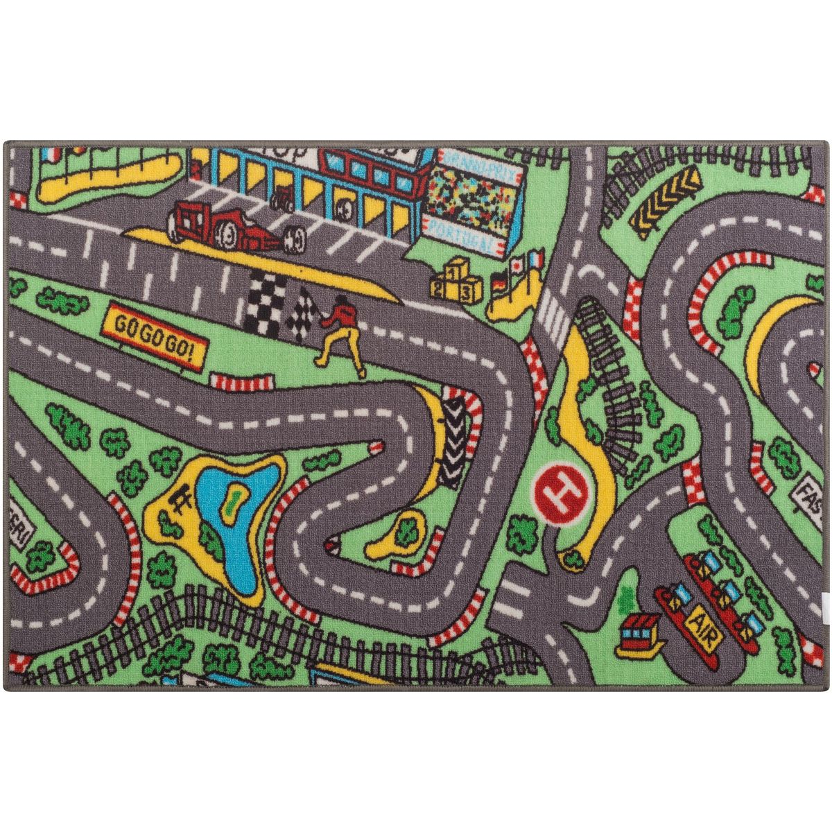 JUST HOME COLLECTION - Alfombra Interactiva Niño 80x120 cm Polipropileno Azul