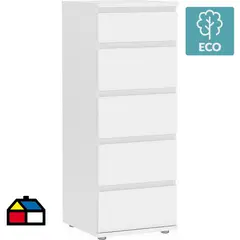 TVILUM - 5 Cajón(es) Nova 40x107x40 cm Blanco