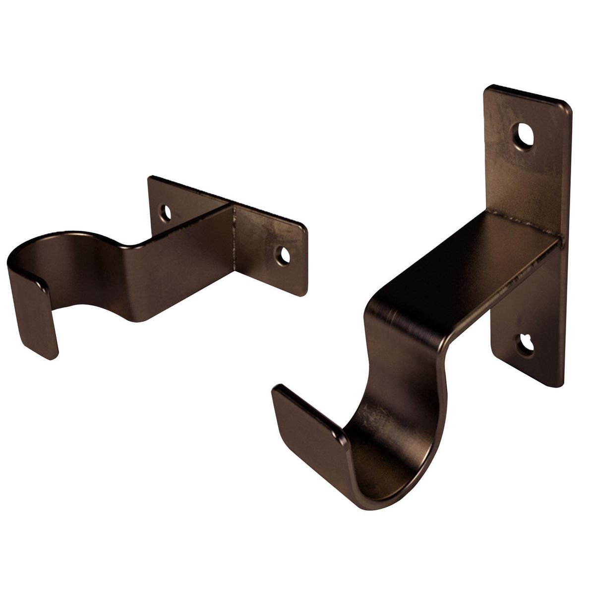 FERRATO - Set de soportes para barra de cortina 19 mm 2 unidades óxido