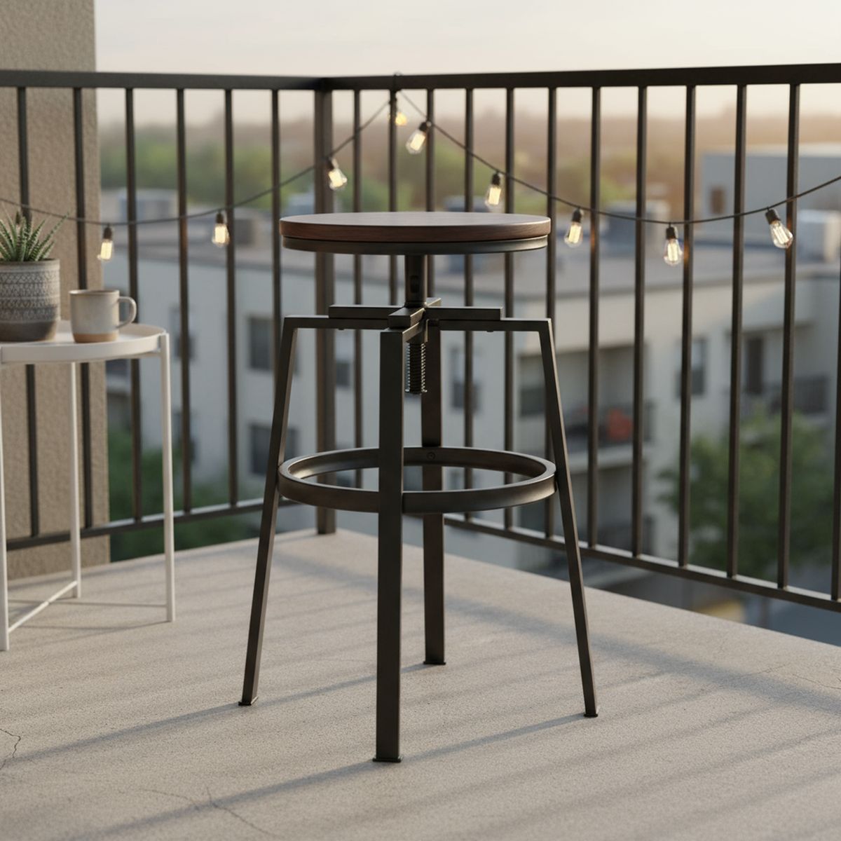 JUST HOME COLLECTION - Piso Bar Nativa Café/negro 74x47x47 cm