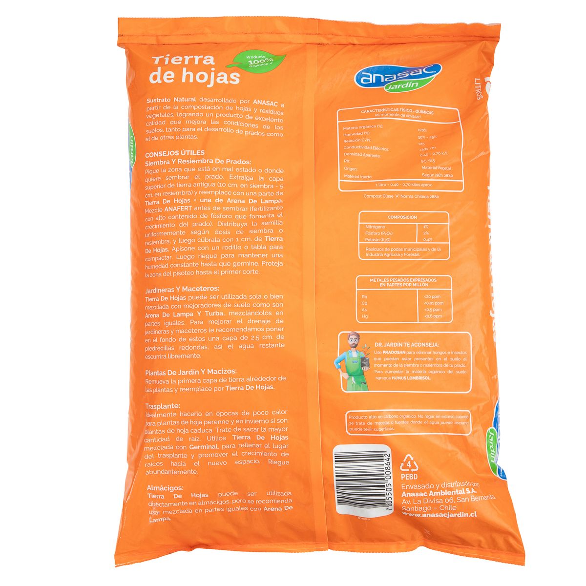 ANASAC - Tierra de Hoja para Jardín 15 litros saco