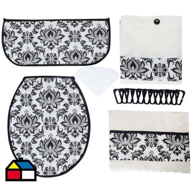 Juego de bao Vintage 7 piezas beige.