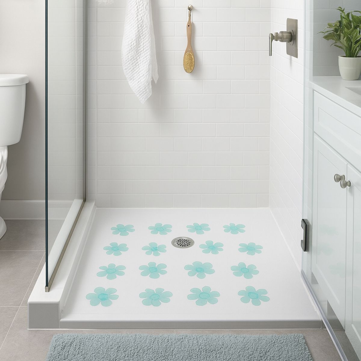 CASA BONITA - Set 6 Antideslizantes De S 13x13 cm PVC Variados