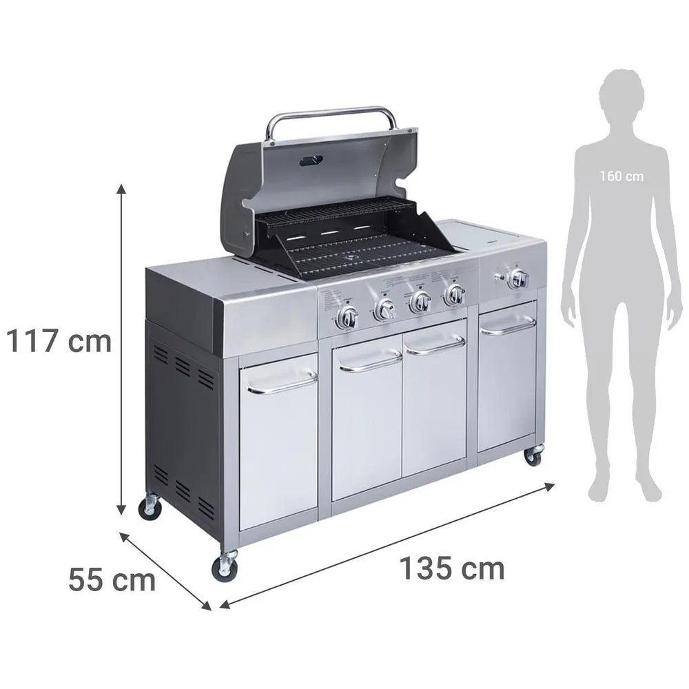 Bbq Grill Buffalo 4 Quemadores Acero Inoxidable, foto 15
