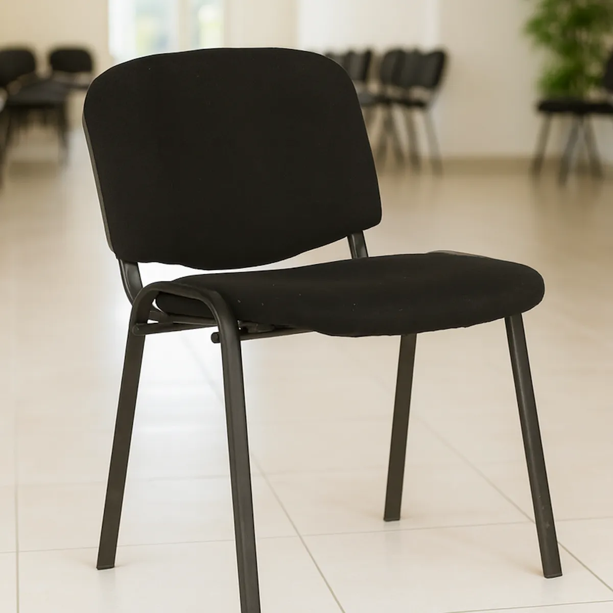 JUST HOME COLLECTION - Silla Visita 78x61x44 cm Negro