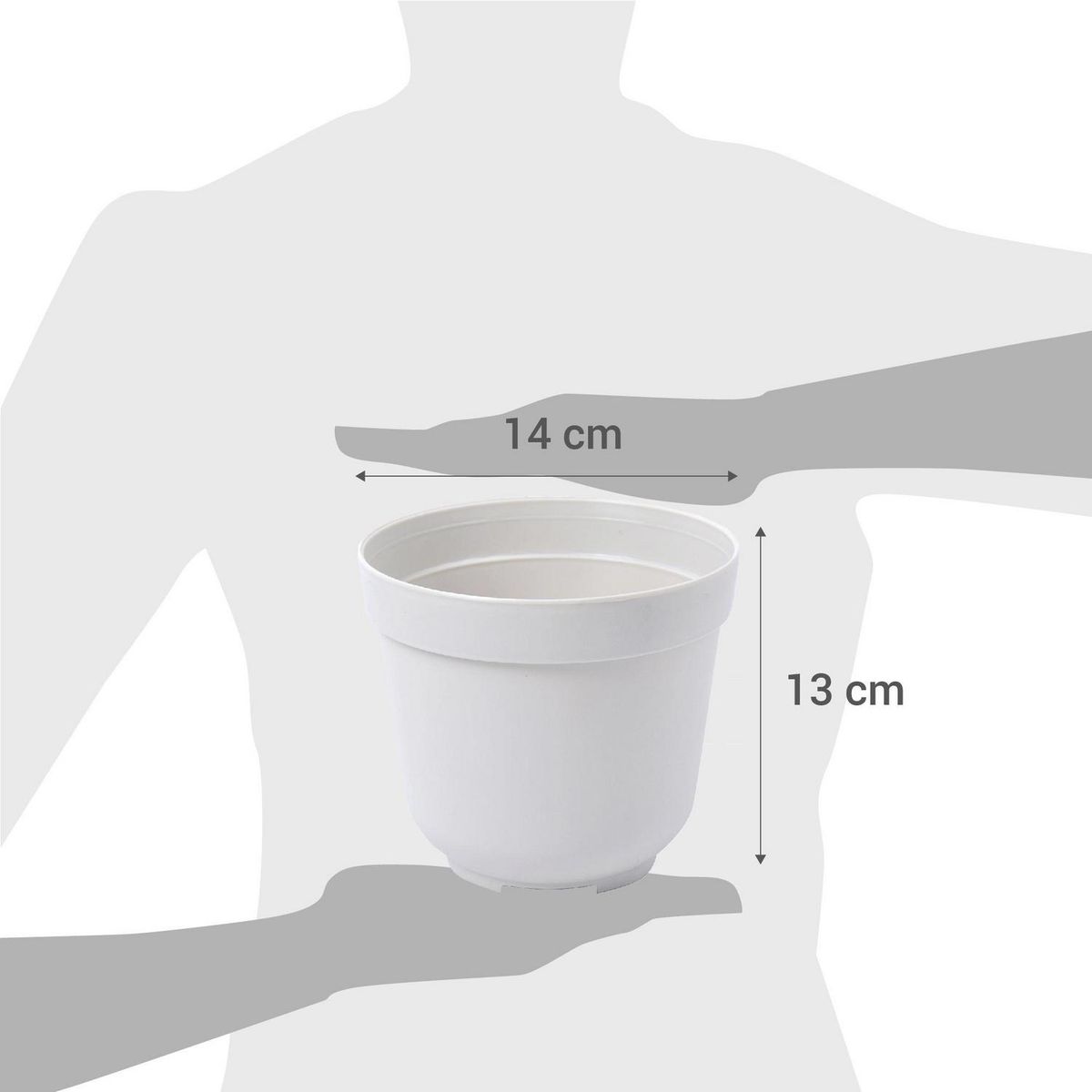 JUST HOME COLLECTION - Macetero de plástico 14 cm