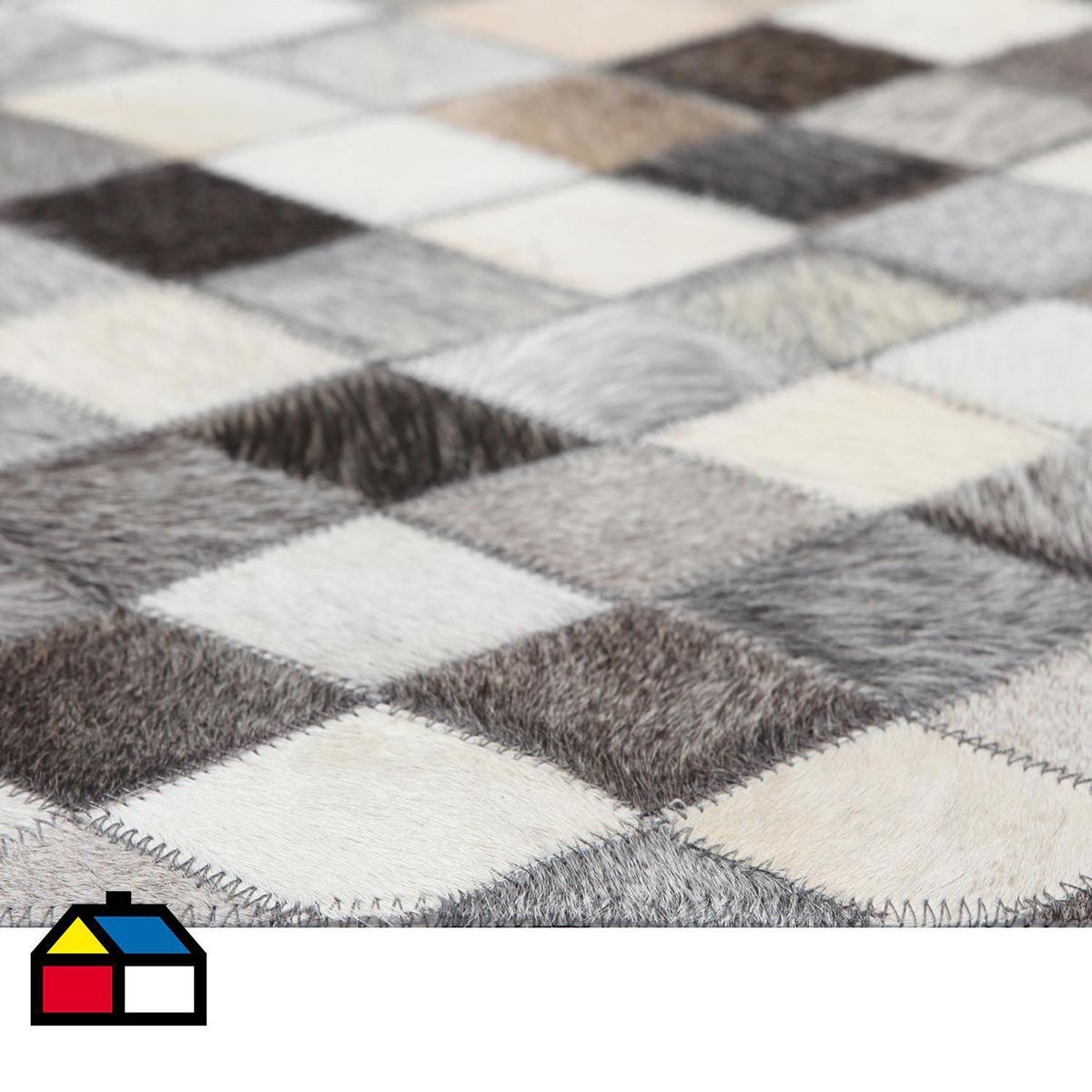 DIB - Alfombra Cuero Vaca 160x230 cm Cuero Multicolor