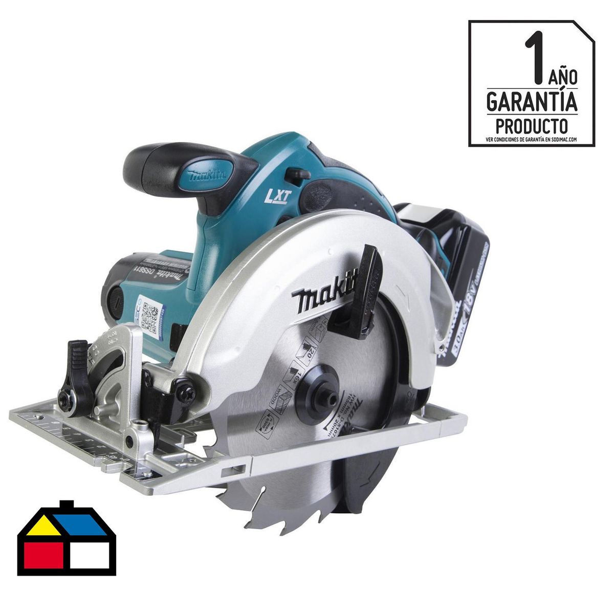 MAKITA - Sierra circular inalámbrica 6 1/2" 18V + 2 baterías