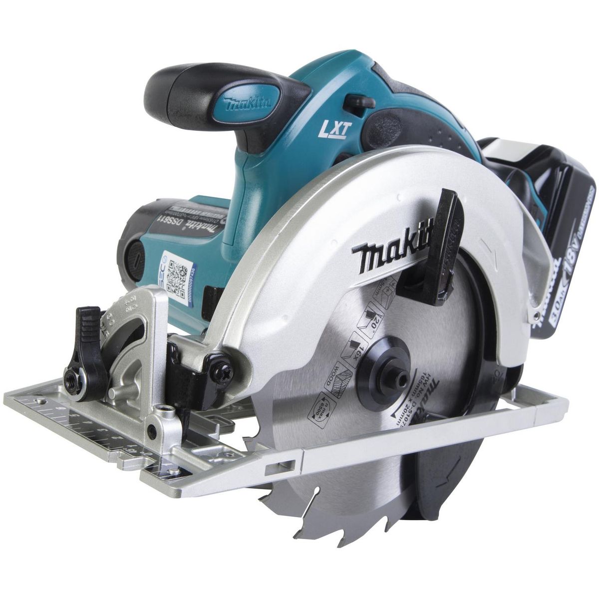 MAKITA - Sierra circular inalámbrica 6 1/2" 18V + 2 baterías