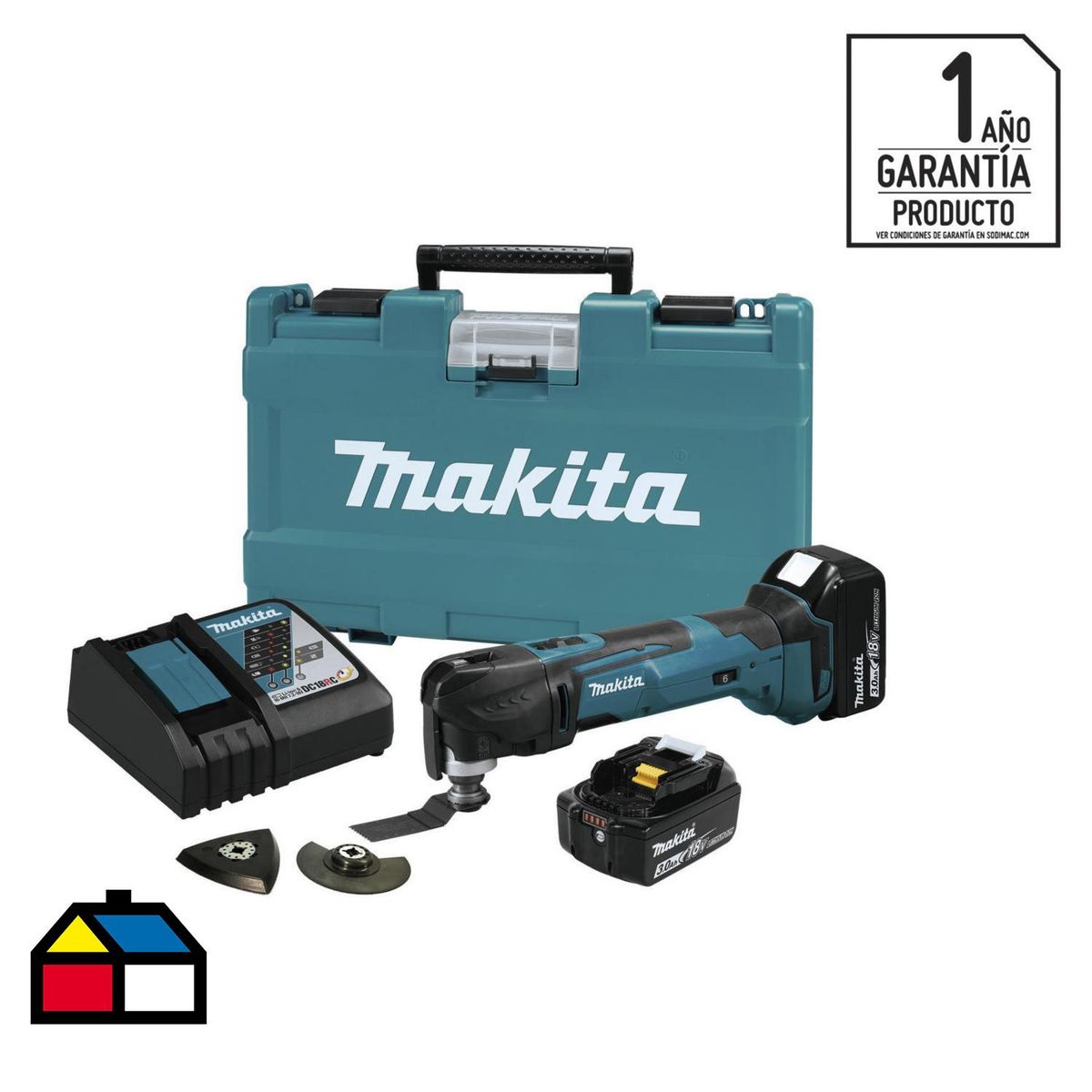 MAKITA - Multiherramienta inalámbrica 18V + 2 baterías