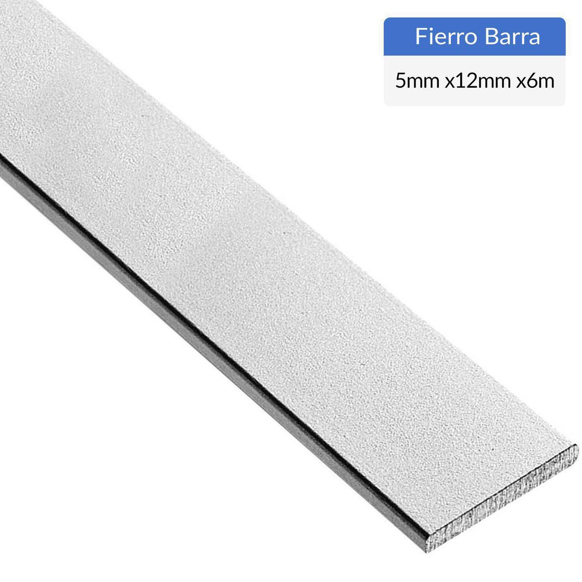 GENERICO - Fierro Barra Plana Laminada en Caliente Acero 5x12 mm 6 m
