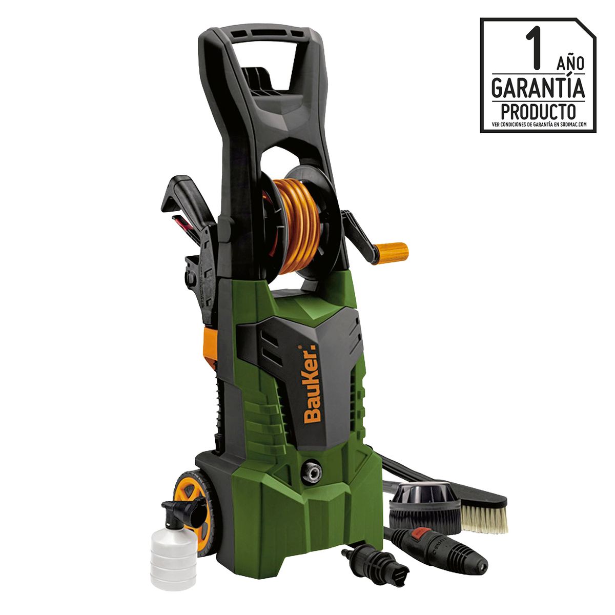 BAUKER - Hidrolavadora Eléctrica 1700 W 120 Bar Smart extra