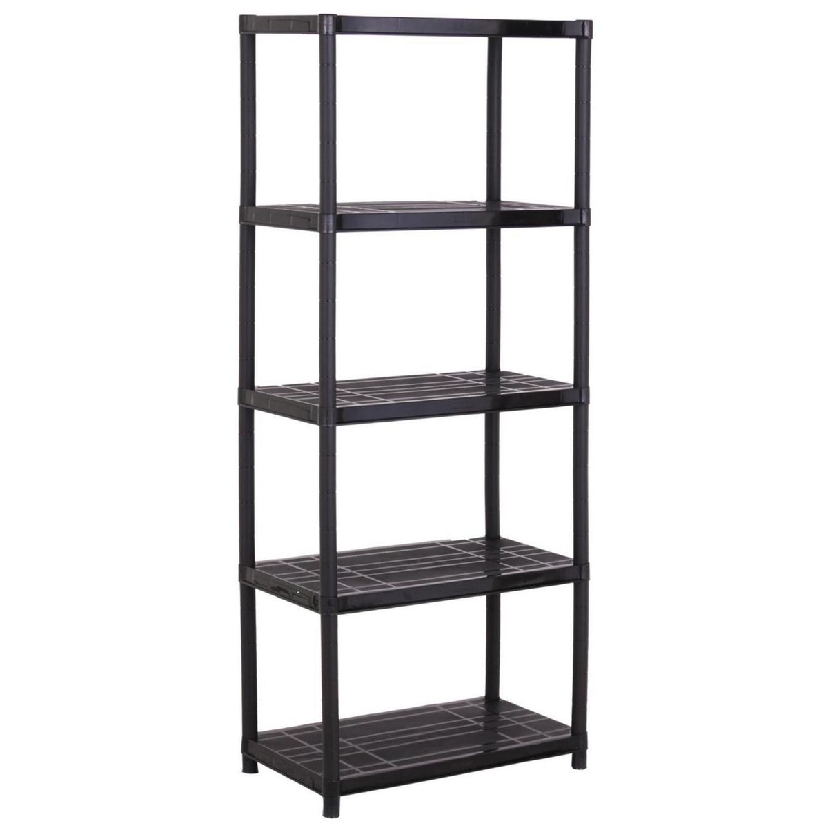 RIMAX - Estante 71x38x170 cm 5 repisas plástico negro