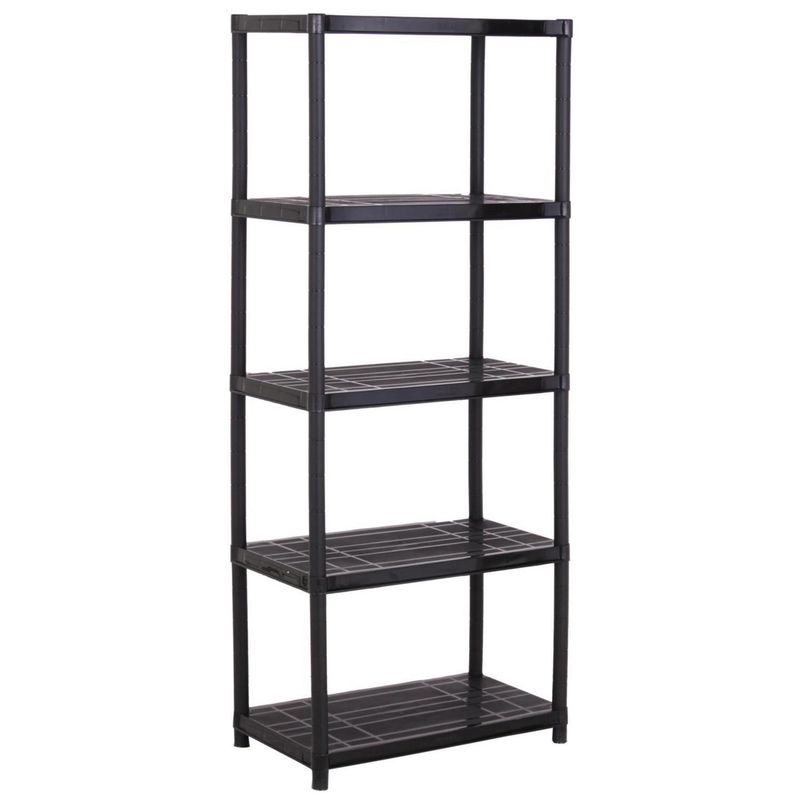 RIMAX - Estante 71x38x170 cm 5 repisas plástico negro