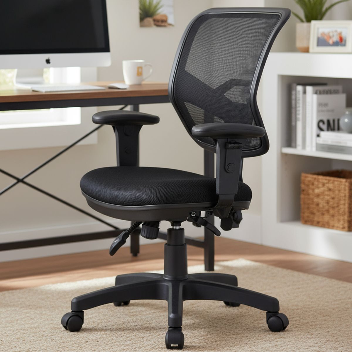 JUST HOME COLLECTION - Silla Escritorio Dwight Negro