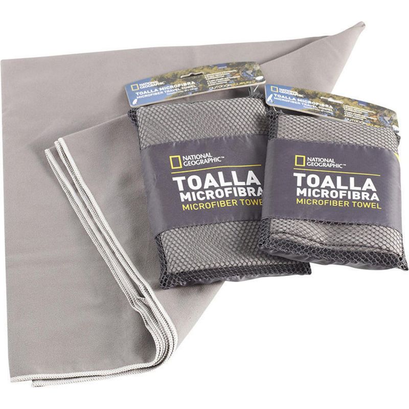 NATIONAL GEOGRAPHIC - Toalla de Cara S 200 gr Poliéster 60x120 cm Gris