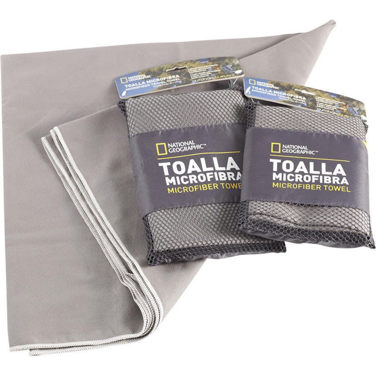 NATIONAL GEOGRAPHIC - Toalla de Cuerpo M 200 gr Poliéster 60x130 cm Gris