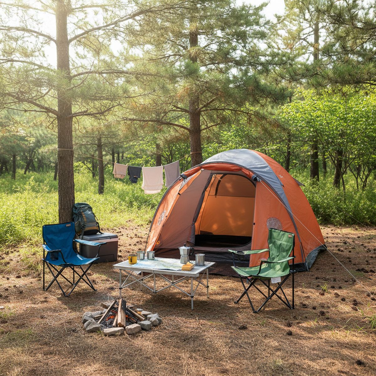 NATIONAL GEOGRAPHIC - Carpa Camping Rockport 2 Personas Naranja