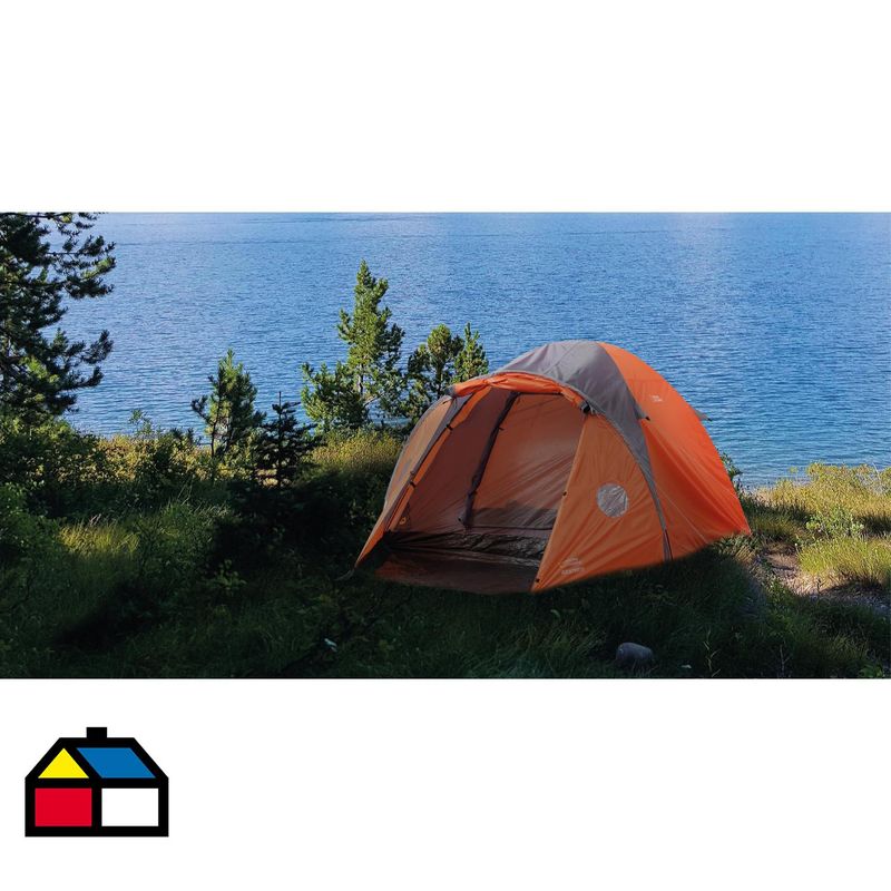 NATIONAL GEOGRAPHIC - Carpa Camping Rock Port 4 Personas Naranja