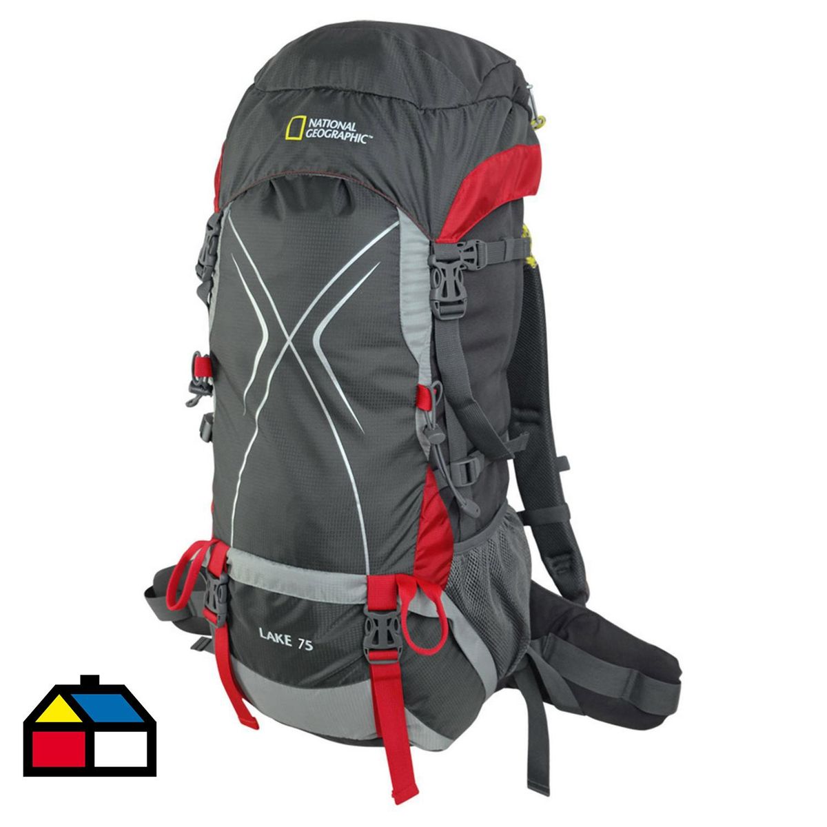 NATIONAL GEOGRAPHIC - Mochila de Camping Lake 75 Litros Gris