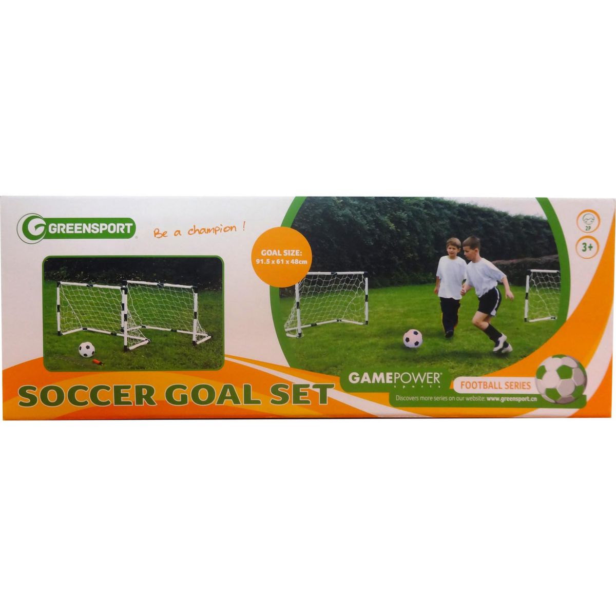 GAME POWER - Set De Arcos De Fútbol 2 Piezas Plástico