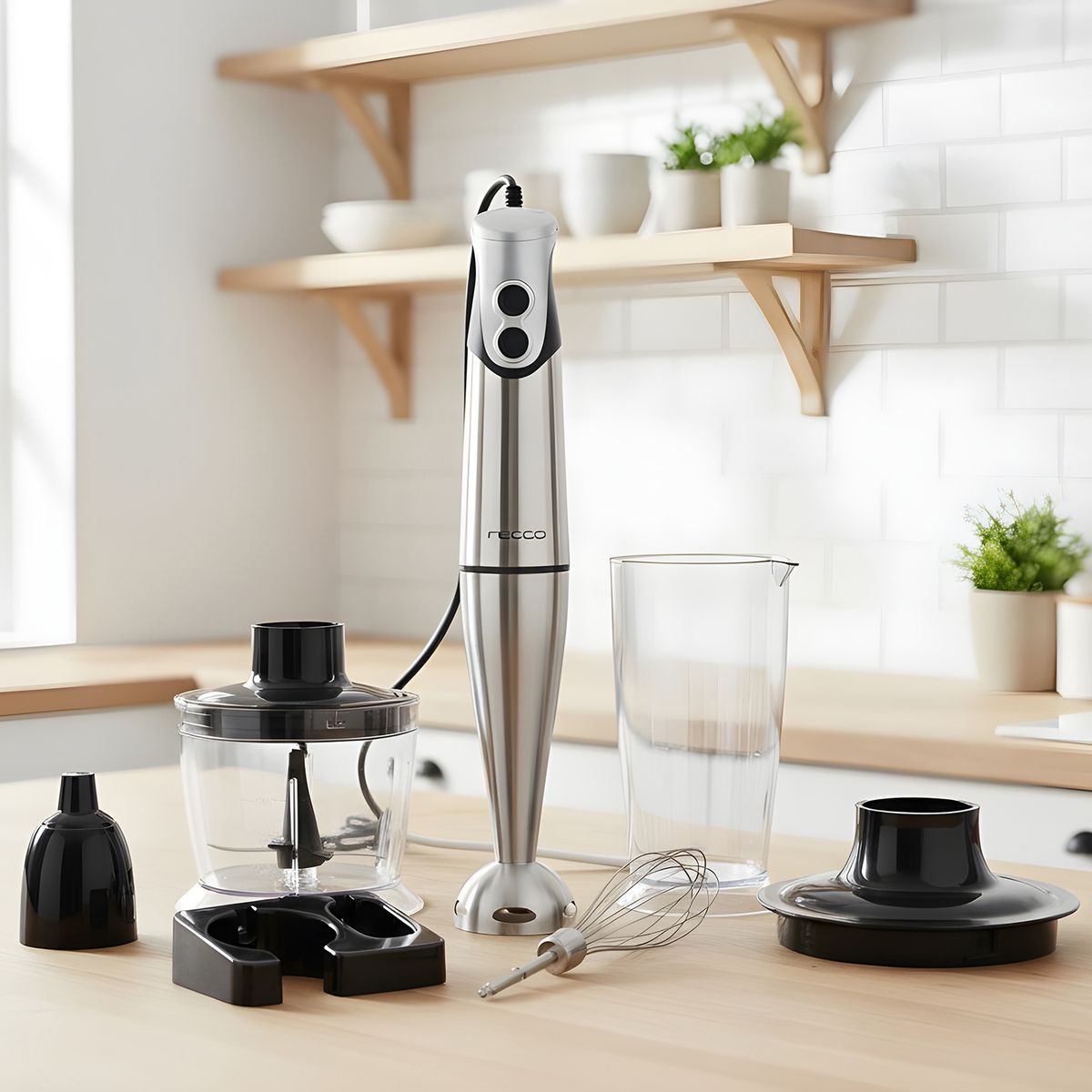RECCO - Batidora de inmersión 0,7 litros silver