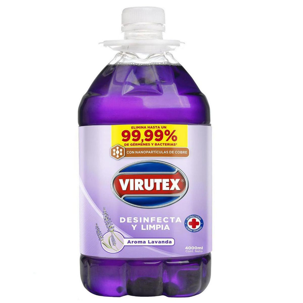 VIRUTEX - Limpiador Líquido Desinfectante Virutex Lavanda 4 Litros
