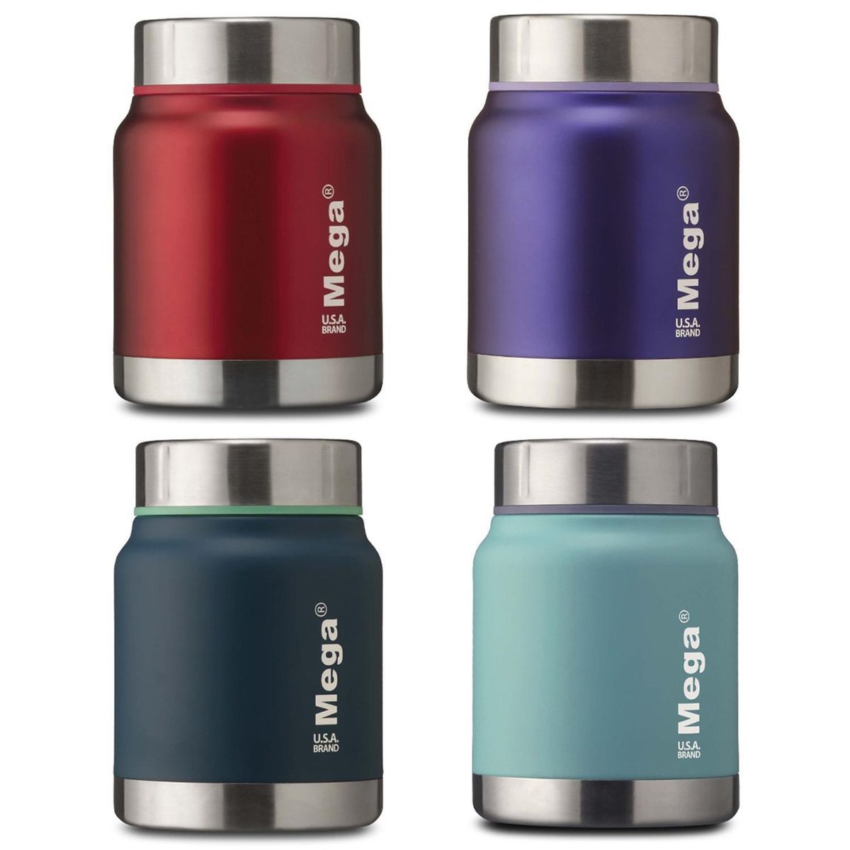 MEGA - Termo Comida 500 ml Acero Inoxidable Colores Variados