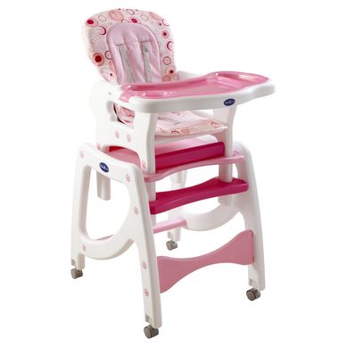 Silla de comer para beb 100x61x50 cm rosado