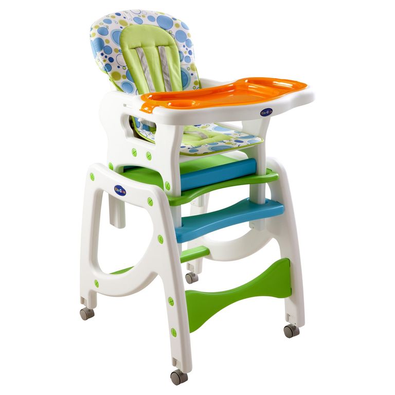 Silla de comer para bebé 100x61x50 cm azul