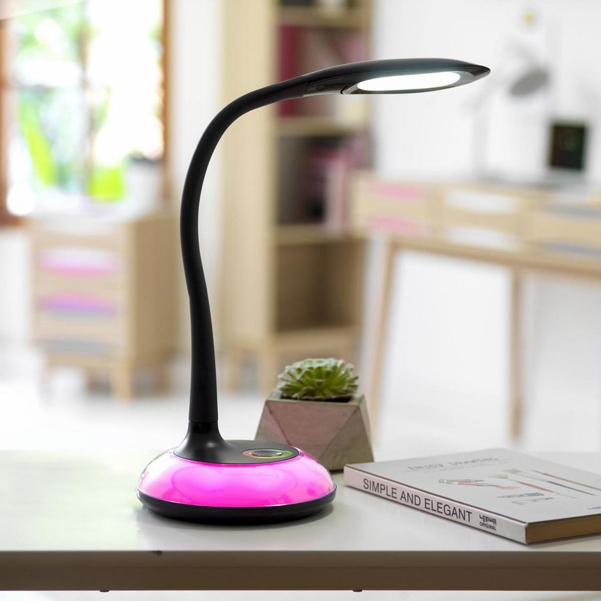 JUST HOME COLLECTION - Lámpara de Escritorio Neo Negro 17x56 cm