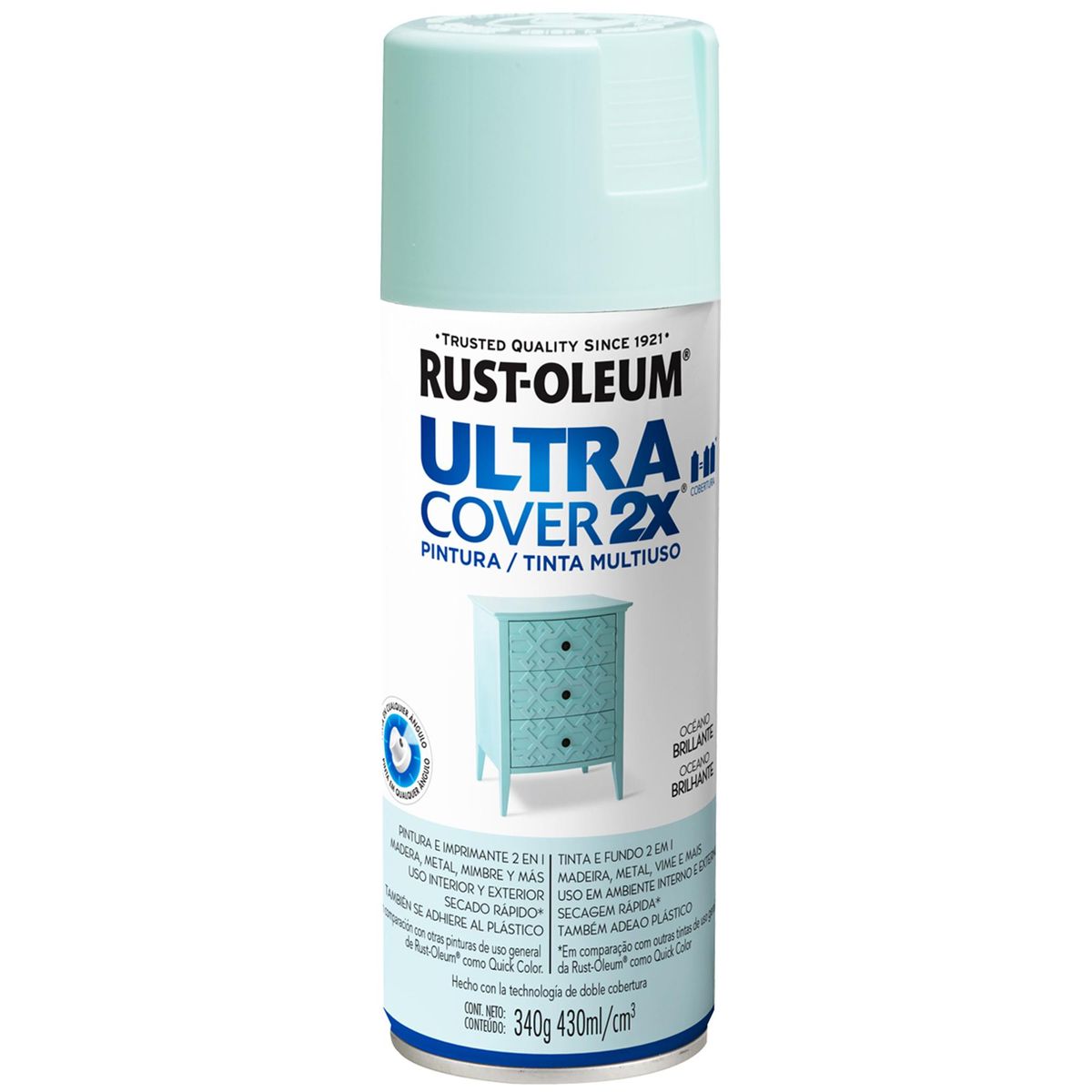 RUST OLEUM - Pintura Spray 0.43 l Brillante Océano