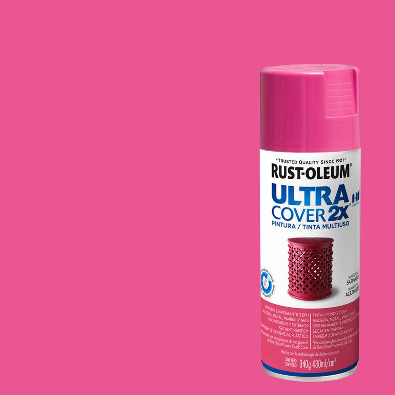 RUST OLEUM - Pintura en spray satinado 340 gr magenta
