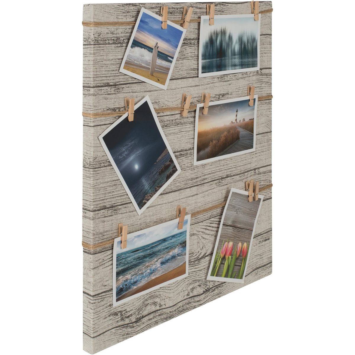 VGO - Marco de Foto con Pinzas 50x40 cm Multicolor