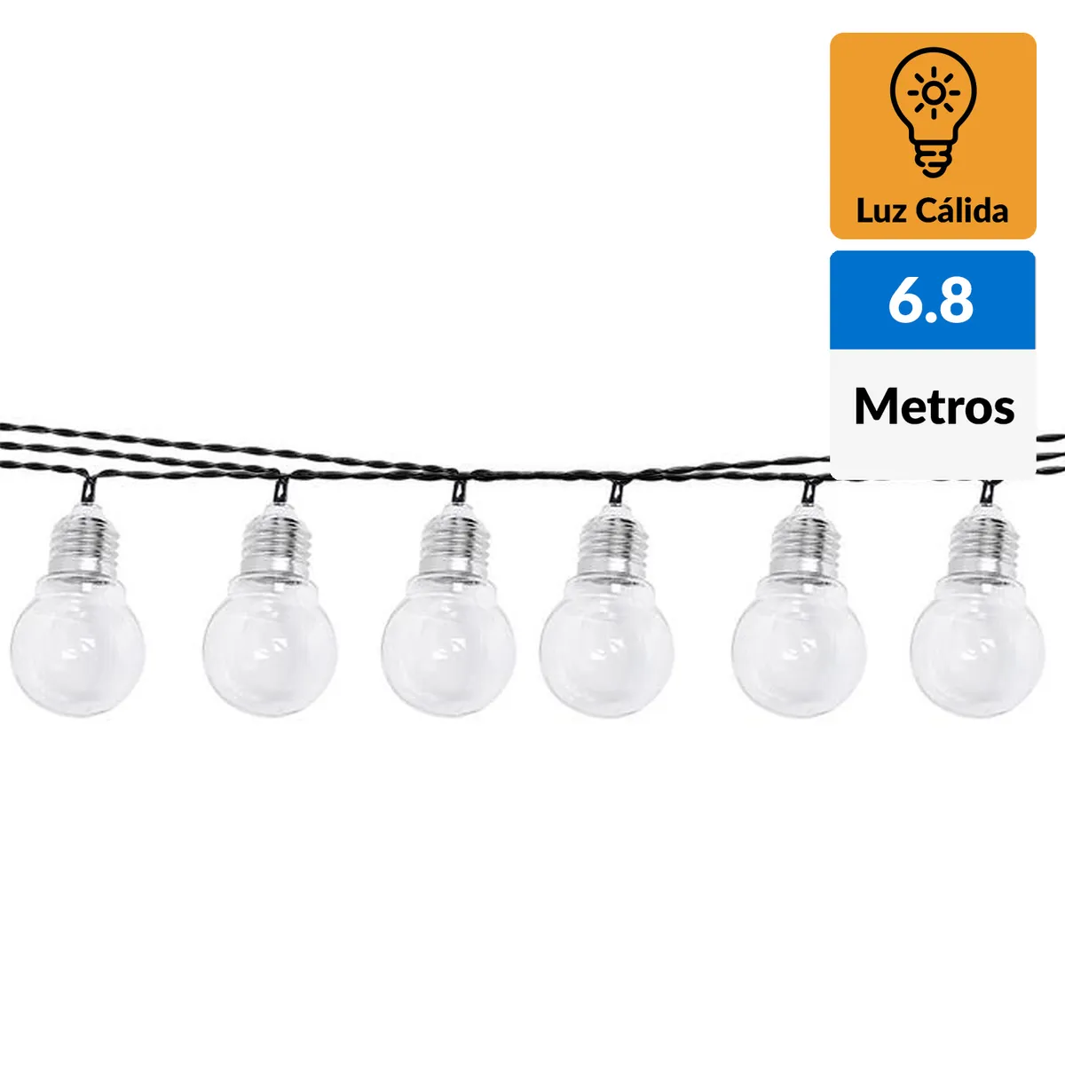 JUST HOME COLLECTION - Guirnalda solar ampolletas 20 luces led