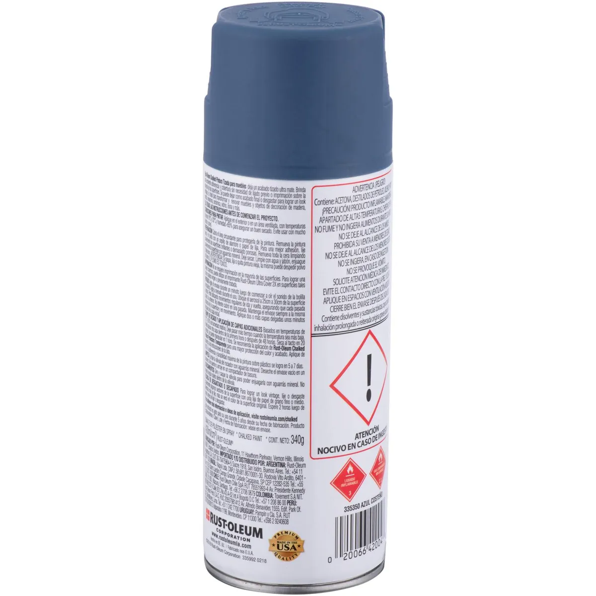 RUST OLEUM - Pintura Chalked Tizada Spray 0.43 l Mate Azul