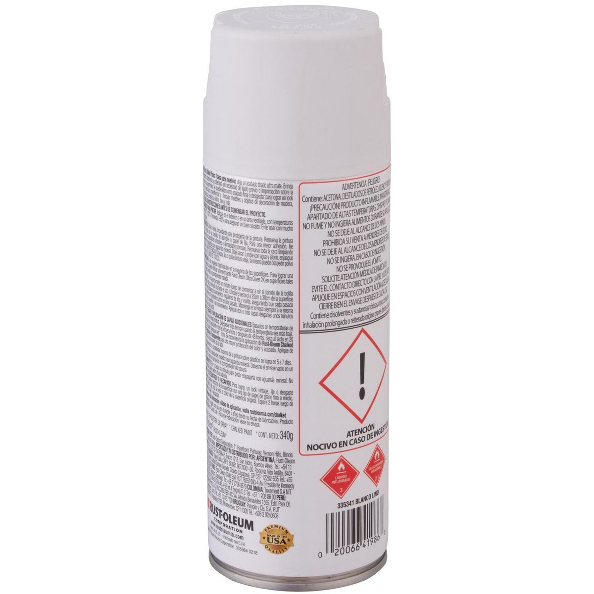 RUST OLEUM - Pitura Tizada Spray 0.437 l Mate Blanco