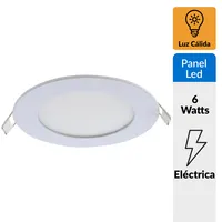 Panel LED empotrado 6 W 12 cm