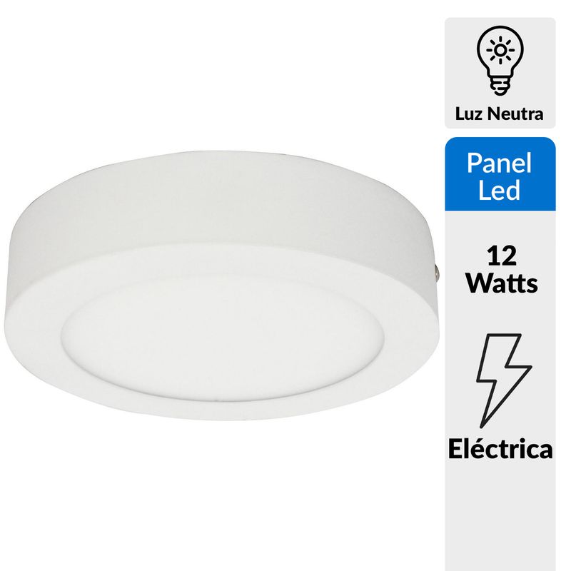 BYP - Panel sobrepuesto circular LED 12 W