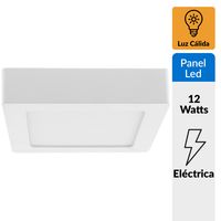 Panel sobrepuesto cuadrado LED 12 W