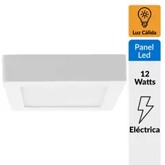 BYP - Panel sobrepuesto cuadrado LED 12 W