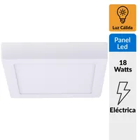 Panel sobrepuesto cuadrado LED 18 W